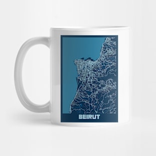 Beirut - Lebanon Peace City Map Mug